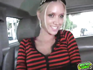 Welcome to the unforgettable sex party these lesbians are enjoying in the car. Slutty brunette is taking off her jeans and fucking with hot blonde.