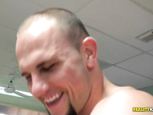 Lovely Latina chick in red clothes is going mad having sex in public. Her partner is fucking her passionately in front of several viewers.