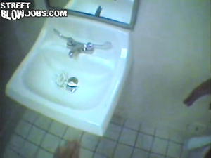 Say Hello to juicy babe having colorful tattoo on her back. Her man is penetrating her tender holes in the public toilet and filming process.