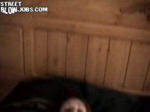 Amateur chick is looking great wearing nothing but white panties. She is getting drilled from behind and sucking her lover's aggregate.