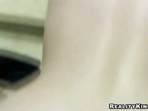 Gorgeous ginger chick is demonstrating her fuck skills with pleasure. Her man is getting his penis sucked and drilling her holes wildly.