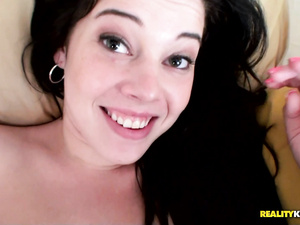 Dirty young lady having brunette hair and wearing sexy pink lingerie is enjoying wild sex. There are so many dirty tricks she is going to show you all.