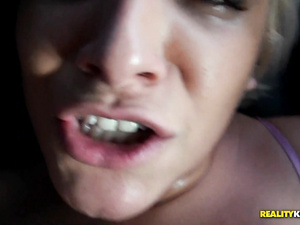 Take a look at this expensive car and you will see lovely blonde fucking with the driver there. She is so happy to be banged and to eat his jizz.