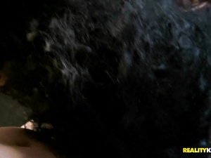 You have never seen such a passionate amateur babe before. This tender slut having brunette curly hair is enjoying wild sex with her man.