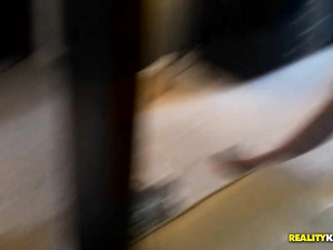 Feel great pleasure watching lovely brunette with short hair being banged in different moves. Her man is filming all the sex session on camera.