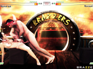 Welcome to the fighting tournament this Asian brunette is having with her partner. They are also enjoying hardcore sex with great passion.