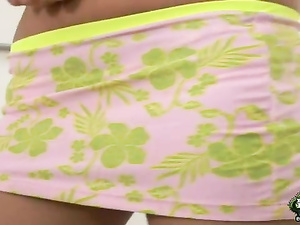 Great solo posing scene with Jenny Mcclain! Hot blonde covers huge breasts with whipped cream and isn't shy to flash it!