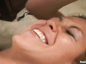 Lustful girl having blonde hair is happy to be banged on camera. Her lover can't stop drilling her pussy and penetrating her mouth with passion.