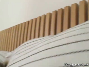 Watch this cool solo clip featuring slutty blonde with natural tits. She is getting naked and torturing her sweet holes with big purple dildo.